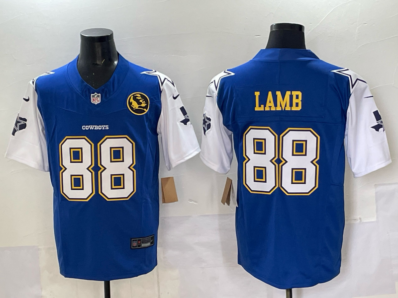 Men Dallas Cowboys 88 Lamb blue Nike 2025 Thanksgiving NFL Jersey 3